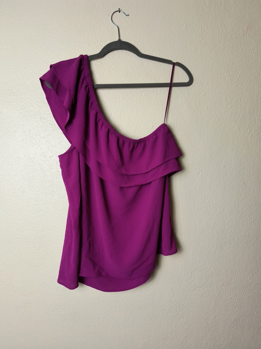 Apt. 9 XL Fuchsia One-Shoulder Top - Picture 6 of 11